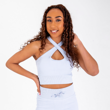 Load image into Gallery viewer, "Sky" Double X Crop Top