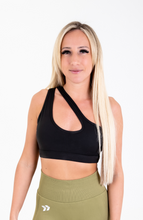 Load image into Gallery viewer, "Power" Cold Shoulder Sports Bra