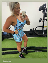 Load image into Gallery viewer, "Electric Blue" Scrunch Sports Bra