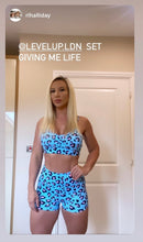 Load image into Gallery viewer, "Electric Blue" Scrunch Sports Bra