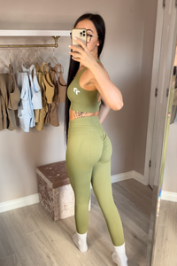 "Khaki" Signature Scrunch Leggings